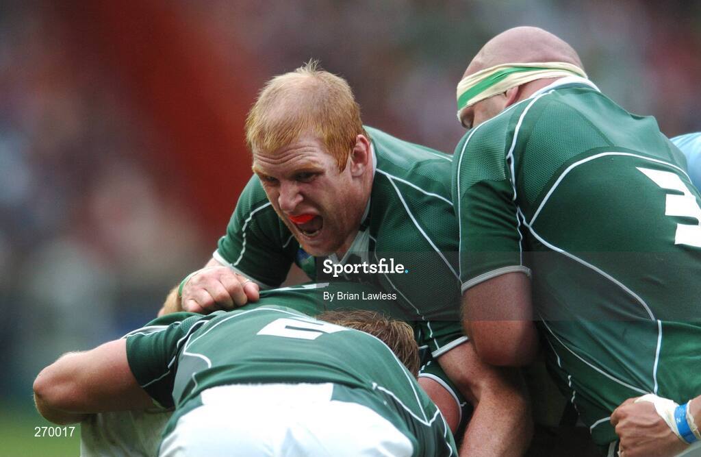 30 September 2007; Ireland's Paul O'Connell. 2007 Rugby World Cup, Pool D, Ireland v Argentina, Parc des Princes, Paris, France. Picture credit; Brian Lawless / SPORTSFILE