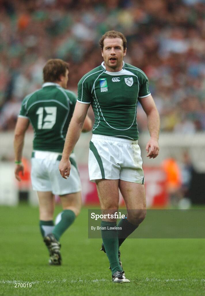 30 September 2007; Ireland's Geordan Murphy. 2007 Rugby World Cup, Pool D, Ireland v Argentina, Parc des Princes, Paris, France. Picture credit; Brian Lawless / SPORTSFILE