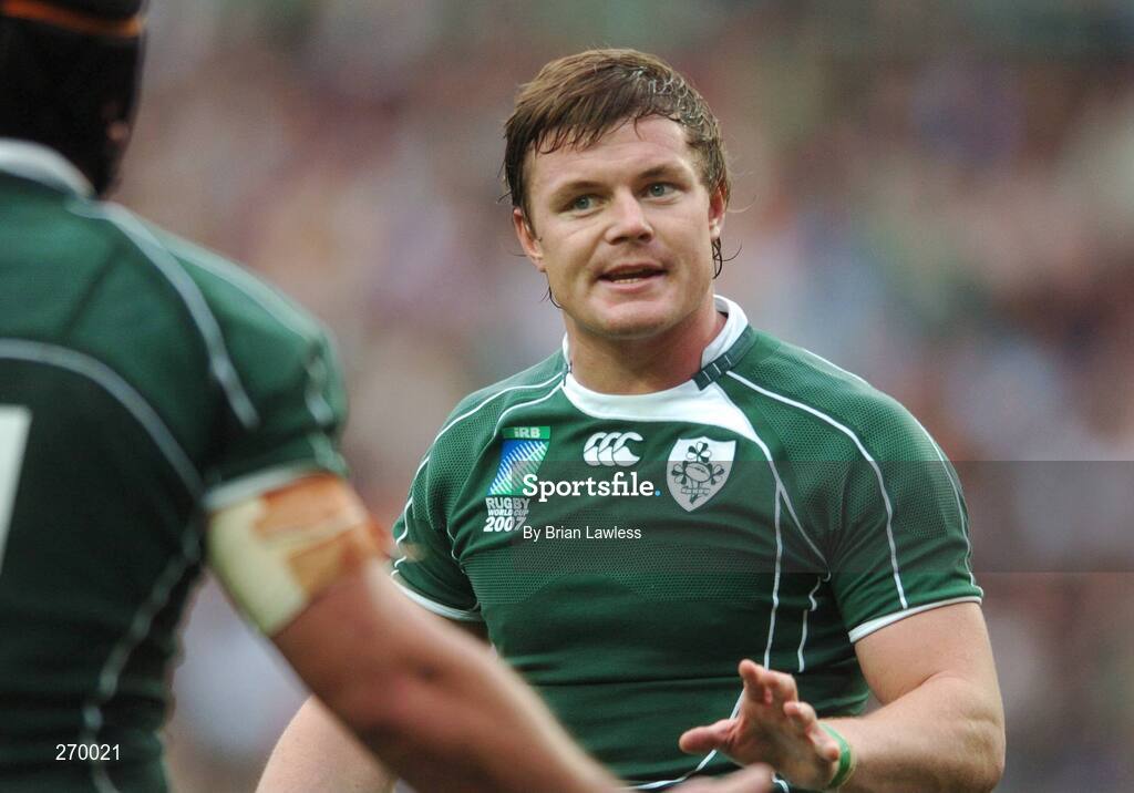 30 September 2007; Ireland's Brian O'Driscoll. 2007 Rugby World Cup, Pool D, Ireland v Argentina, Parc des Princes, Paris, France. Picture credit; Brian Lawless / SPORTSFILE