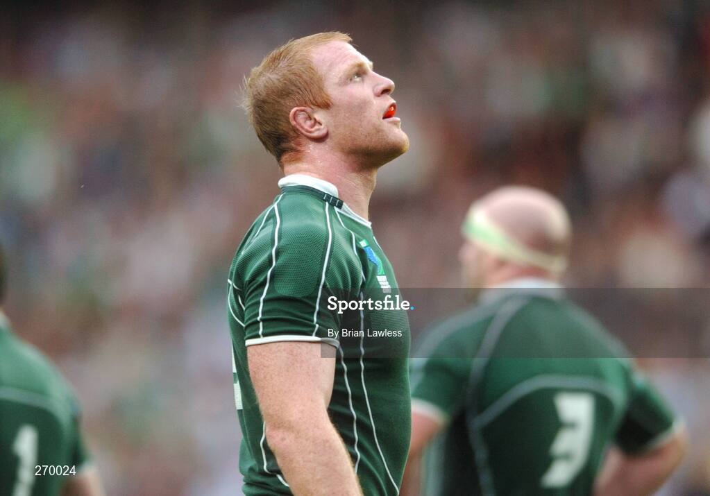 30 September 2007; Ireland's Paul O'Connell. 2007 Rugby World Cup, Pool D, Ireland v Argentina, Parc des Princes, Paris, France. Picture credit; Brian Lawless / SPORTSFILE