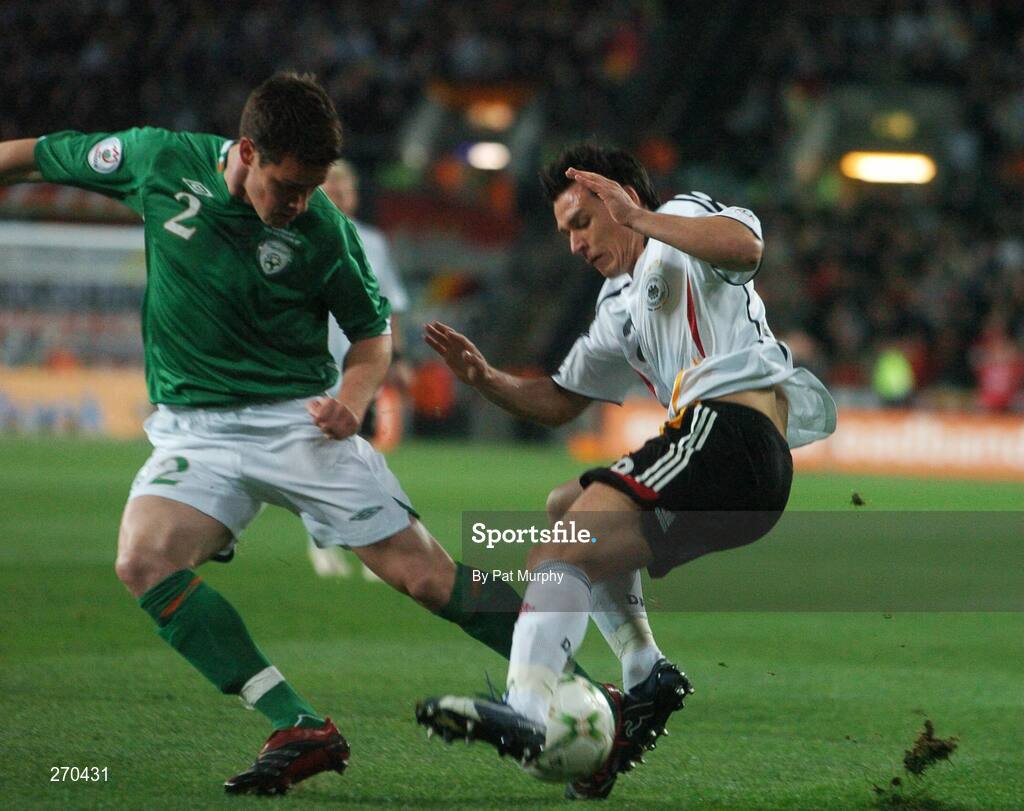 13 October 2007; Piotr Trochowski, Germany, in action against Steve Finnan, Republic of Ireland. 2008 European Championship Qualifier, Republic of Ireland v Germany, Croke Park, Dublin. Picture credit; Pat Murphy / SPORTSFILE