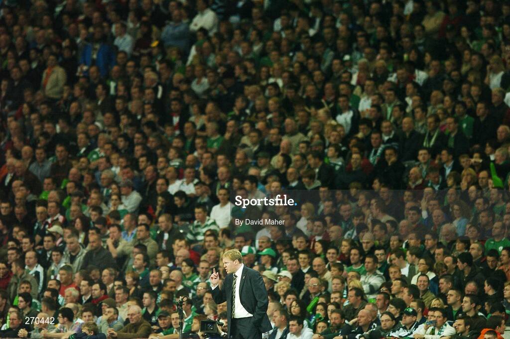 13 October 2007; Republic of Ireland manager Steve Staunton during the game. 2008 European Championship Qualifier, Republic of Ireland v Germany, Croke Park, Dublin. Picture credit; David Maher / SPORTSFILE