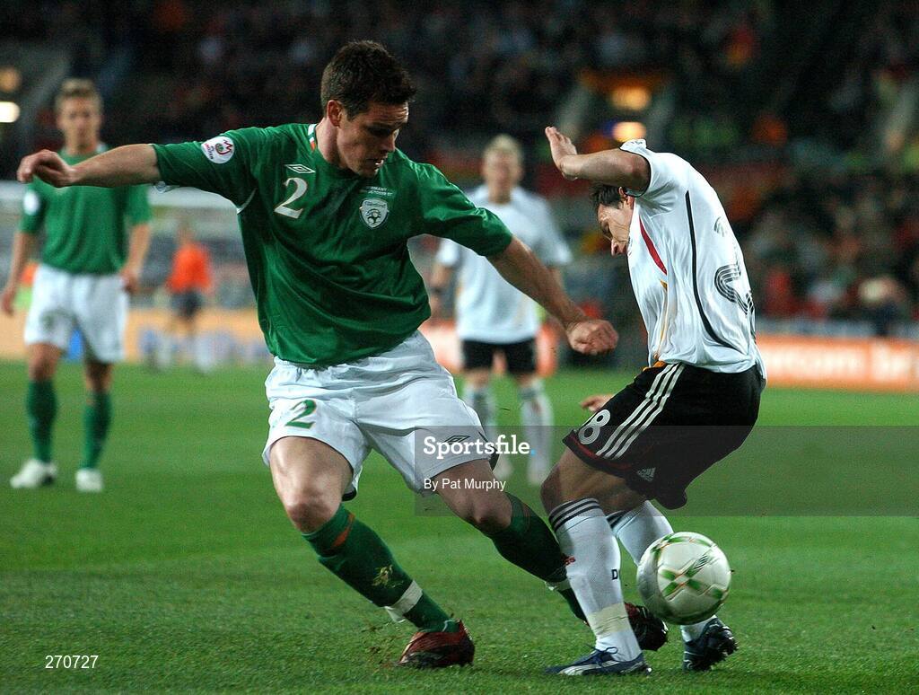13 October 2007; Piotr Trochowski, Germany, in action against Steve Finnan, Republic of Ireland. 2008 European Championship Qualifier, Republic of Ireland v Germany, Croke Park, Dublin. Picture credit; Pat Murphy / SPORTSFILE