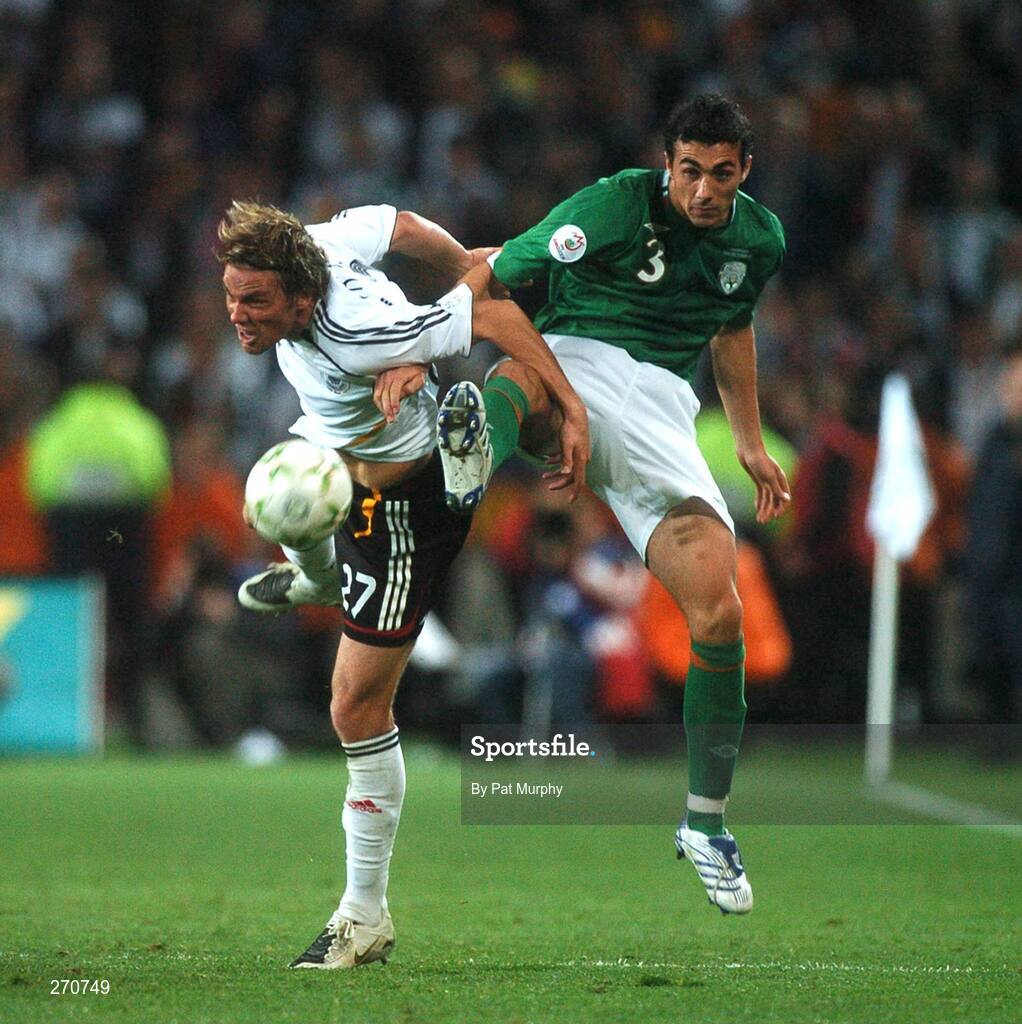 13 October 2007; Clemens Fritz, Germany, in action against Stephen Kelly, Republic of Ireland. 2008 European Championship Qualifier, Republic of Ireland v Germany, Croke Park, Dublin. Picture credit; Pat Murphy / SPORTSFILE