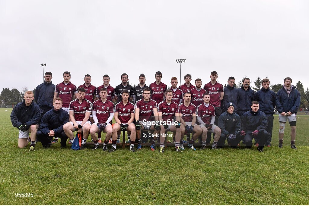 25 January 2015; The Galway squad. FBD Connacht League Final, Roscommon v Galway, Kiltoom, Co. Roscommon. Picture credit: David Maher / SPORTSFILE
