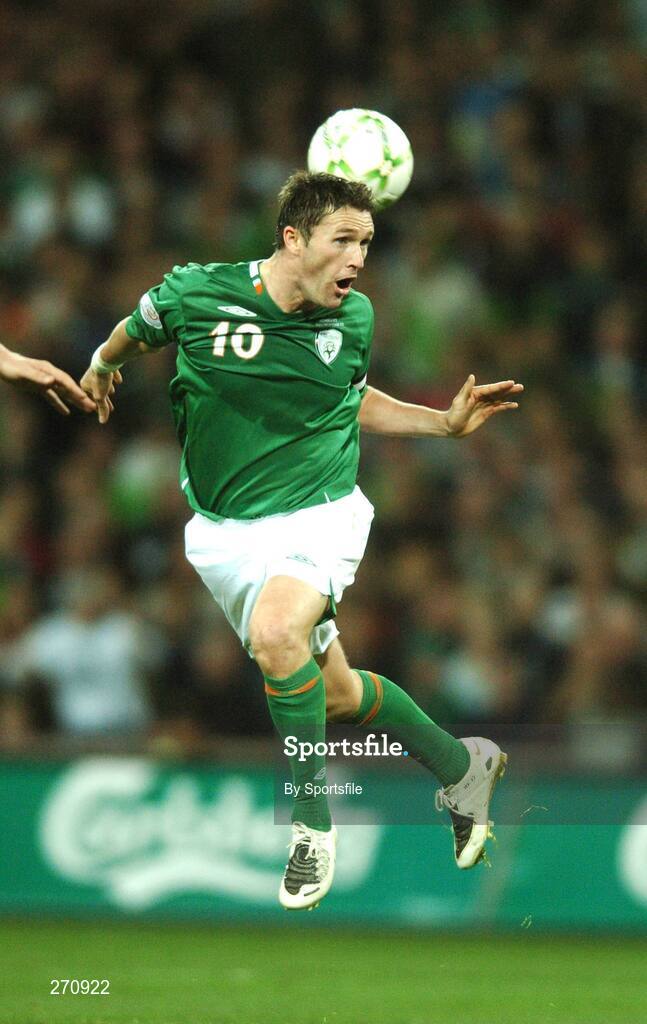 13 October 2007; Robbie Keane, Republic of Ireland. 2008 European Championship Qualifier, Republic of Ireland v Germany, Croke Park, Dublin. Picture credit; Paul Mohan / SPORTSFILE