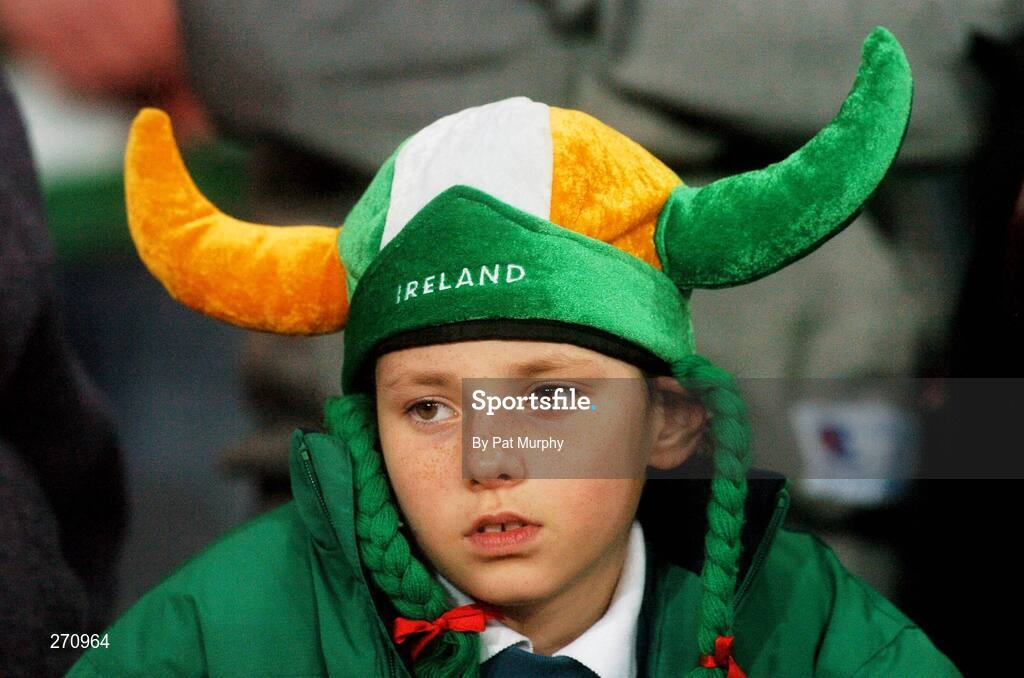 17 October 2007; A Republic of Ireland supporter watches the game. 2008 European Championship Qualifier, Republic of Ireland v Cyprus, Croke Park, Dublin. Picture credit; Pat Murphy / SPORTSFILE