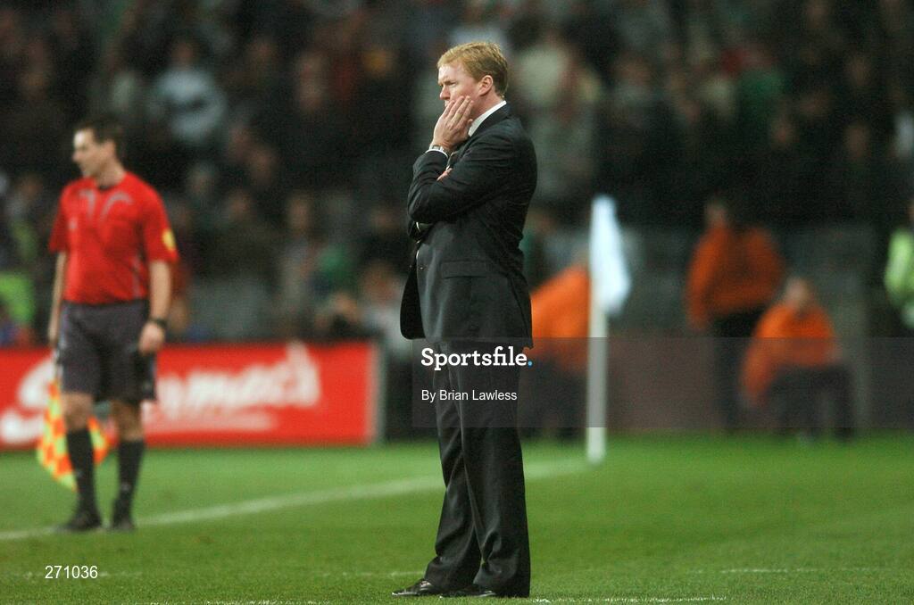 17 October 2007; Republic of Ireland manager Steve Staunton during the game. 2008 European Championship Qualifier, Republic of Ireland v Cyprus, Croke Park, Dublin. Picture credit; Brian Lawless / SPORTSFILE