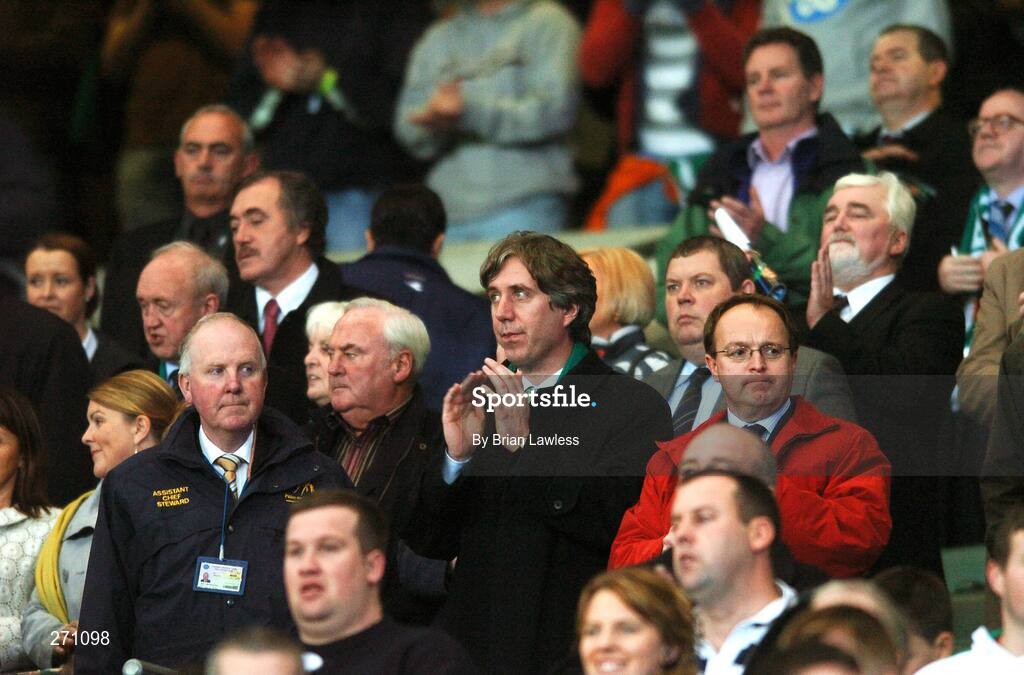 17 October 2007; Chief Executive of the FAI John Delaney in the crowd. 2008 European Championship Qualifier, Republic of Ireland v Cyprus, Croke Park, Dublin. Picture credit; Brian Lawless / SPORTSFILE