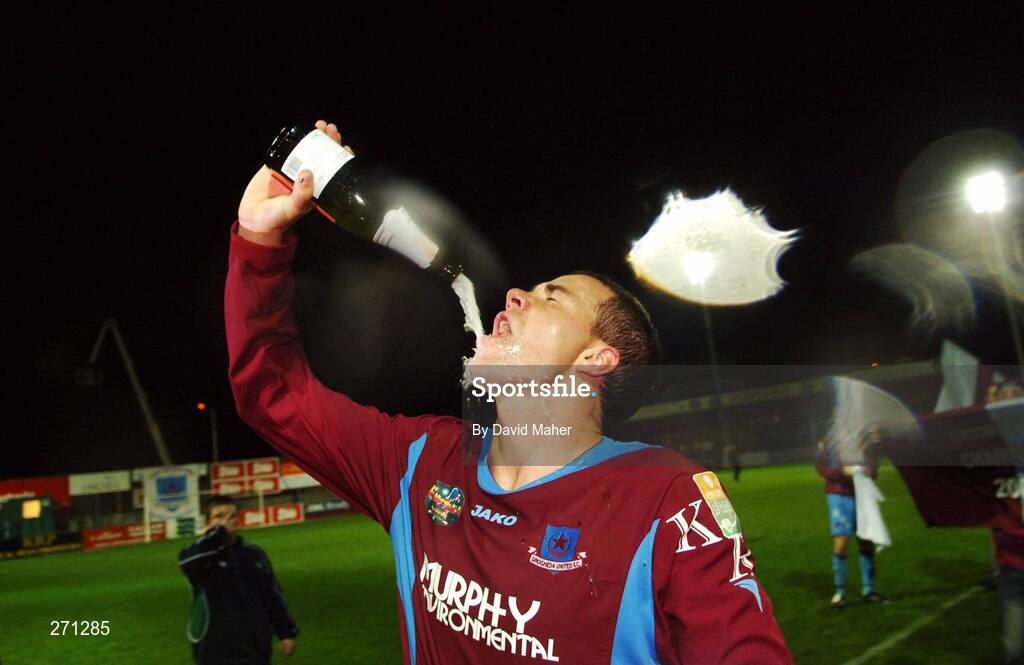 19 October 2007; Drogheda United's Graham Gartland celebrates at the end of the game. eircom League of Ireland Premier Division, Drogheda United v Cork City, United Park, Drogheda. Picture credit; David Maher / SPORTSFILE