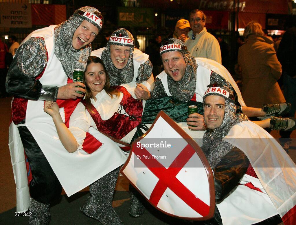 20 October 2007; England fans before the game. Rugby World Cup Final, South Africa v England,Stade de France, Paris. Picture credit; Paul Thomas / SPORTSFILE