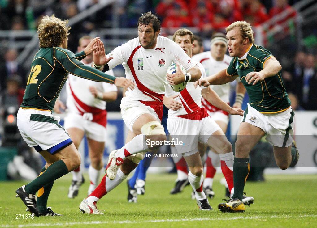20 October 2007; England's Simon Shaw in action against South Africa. Rugby World Cup Final, South Africa v England,Stade de France, Paris. Picture credit; Paul Thomas / SPORTSFILE