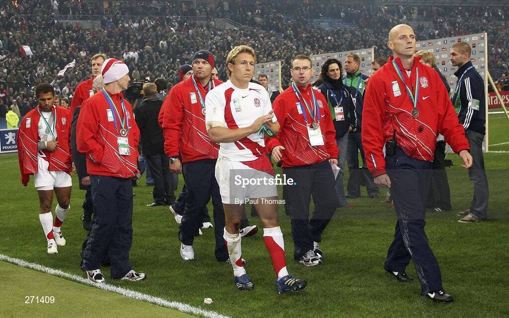 20 October 2007; England's Jonny Wilkinson shows his dejection after the game. Rugby World Cup Final, South Africa v England,Stade de France, Paris. Picture credit; Paul Thomas / SPORTSFILE