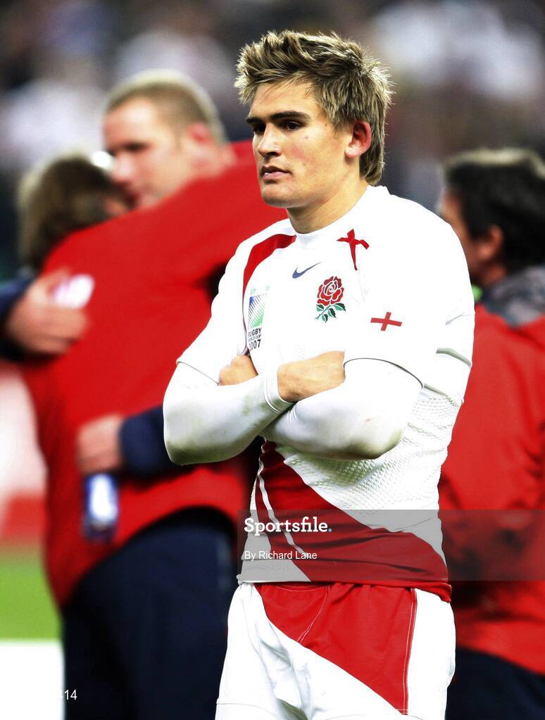 20 October 2007; England's Toby Flood shows his dejection. Rugby World Cup Final, South Africa v England,Stade de France, Paris. Picture credit; Richard Lane / SPORTSFILE
