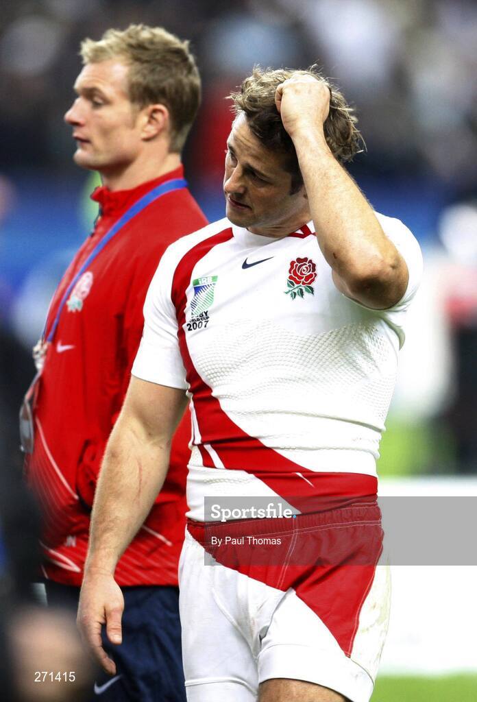 20 October 2007; England's Andy Gomarsall shows his dejection. Rugby World Cup Final, South Africa v England,Stade de France, Paris. Picture credit; Paul Thomas / SPORTSFILE