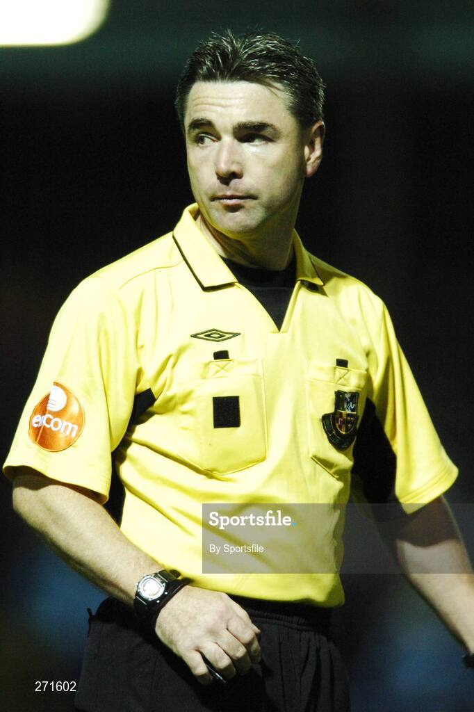 19 October 2007; Referee Damien Hancock. eircom League of Ireland Premier Division, Drogheda United v Corky City, United Park, Drogheda. Picture credit; Paul Mohan / SPORTSFILE