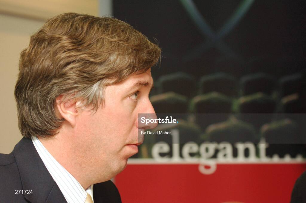 24 October 2007; FAI chief executive John Delaney during a FAI press conference when it was announced that Stephen Staunton was to step down as Republic of Ireland manager. The Crowne Plaza Hotel, Santry, Co. Dublin. Picture credit; David Maher / SPORTSFILE