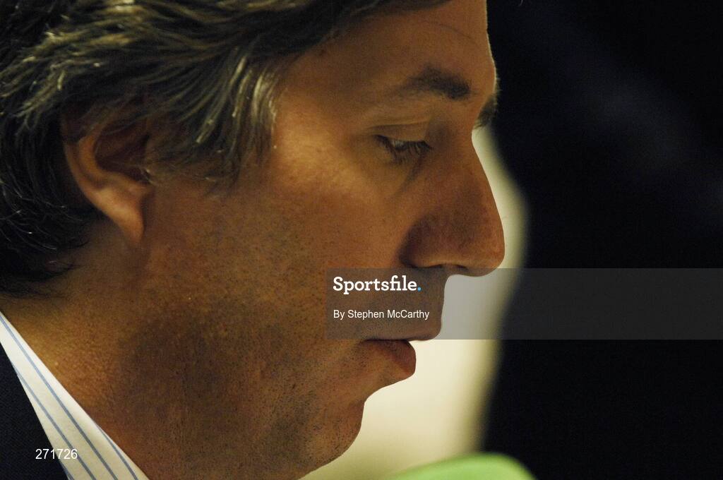 24 October 2007; FAI chief executive John Delaney during a FAI press conference when it was announced that Stephen Staunton was to step down as Republic of Ireland manager. The Crowne Plaza Hotel, Santry, Co. Dublin. Picture credit; Stephen McCarthy / SPORTSFILE