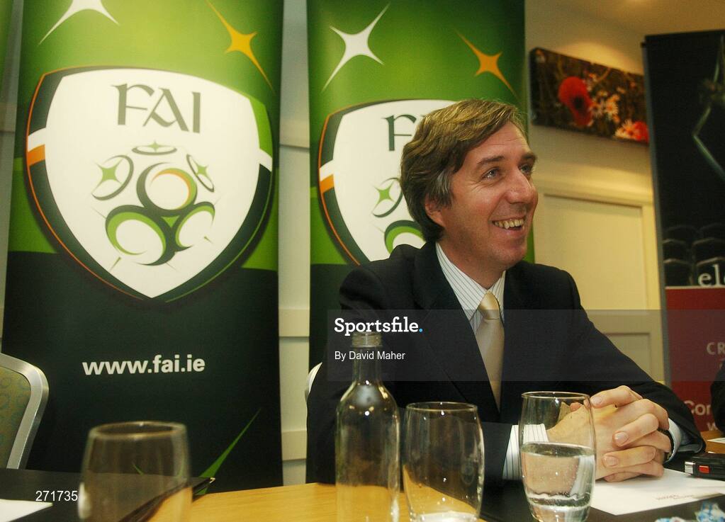 24 October 2007; FAI chief executive John Delaney, during a FAI press conference when it was announced that Stephen Staunton was to step down as Republic of Ireland manager. The Crowne Plaza Hotel, Santry, Co. Dublin. Picture credit; David Maher / SPORTSFILE
