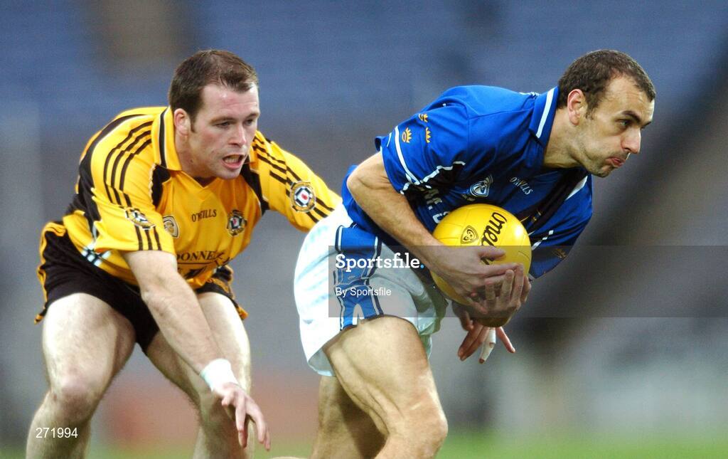 27 October 2007; John Miskella, Munster, in action against Ciaran McKeever, Ulster. M. Donnelly Inter-Provincial Football Championships Final, Munster v Ulster, Croke Park, Dublin. Photo by Sportsfile