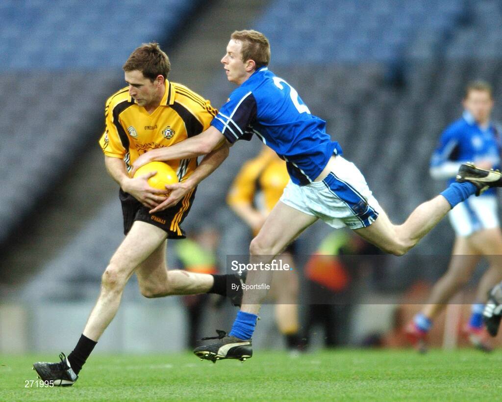 27 October 2007; Enda Muldoon, Ulster, in action against Thomas O'Gorman, Munster. M. Donnelly Inter-Provincial Football Championships Final, Munster v Ulster, Croke Park, Dublin. Photo by Sportsfile