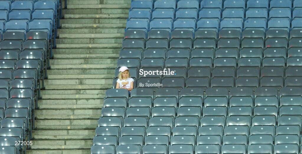 27 October 2007; A fan watches on during the game. M. Donnelly Inter-Provincial Football Championships Final, Munster v Ulster, Croke Park, Dublin. Photo by Sportsfile
