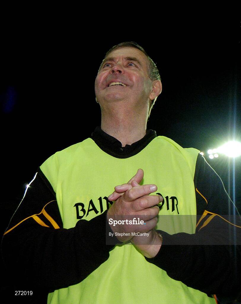 27 October 2007; Ulster manager Brian McEniff watches team captain Conor Gormley lift the cup. M. Donnelly Inter-Provincial Football Championships Final, Munster v Ulster, Croke Park, Dublin. Picture credit: Stephen McCarthy / SPORTSFILE