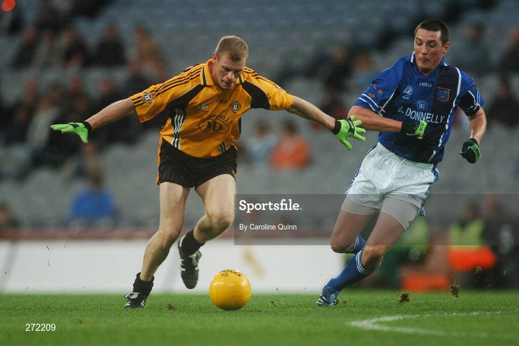 27 October 2007; Kieran Donaghy, Munster, in action against Kevin McCloy, Ulster. M. Donnelly Inter-Provincial Football Championships Final, Munster v Ulster, Croke Park, Dublin. Picture credit: Caroline Quinn / SPORTSFILE *** Local Caption ***