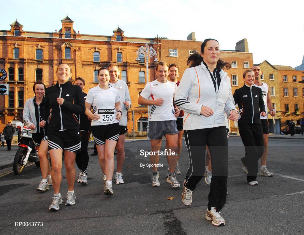 29 October 2007; The adidas Impossible is Nothing team prior to the start of the adidas Dublin City Marathon 2007, Merrion Square, Dublin. Photo by Sportsfile  *** Local Caption ***