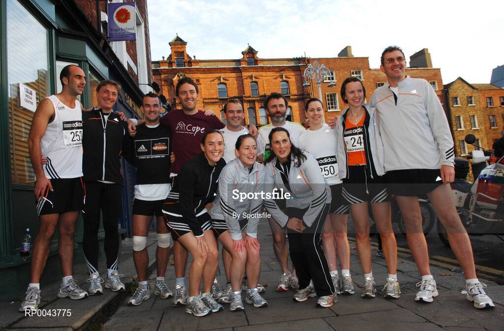 29 October 2007; The adidas Impossible is Nothing team prior to the start of the adidas Dublin City Marathon 2007, Merrion Square, Dublin. Photo by Sportsfile  *** Local Caption ***