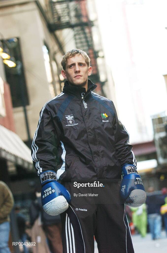 30 October 2007; Ireland's Eric Donovan, from Athy, Co. Kildare, outside the Palmer House Hilton Hotel in advance of his AIBA World Boxing Lightweight 60 kg Championship fight against Domenico Valentino from Italy. AIBA World Boxing Championships Chicago 2007.University of Illinois, Chicago Pavilion, Chicago, USA. Picture credit: David Maher / SPORTSFILE