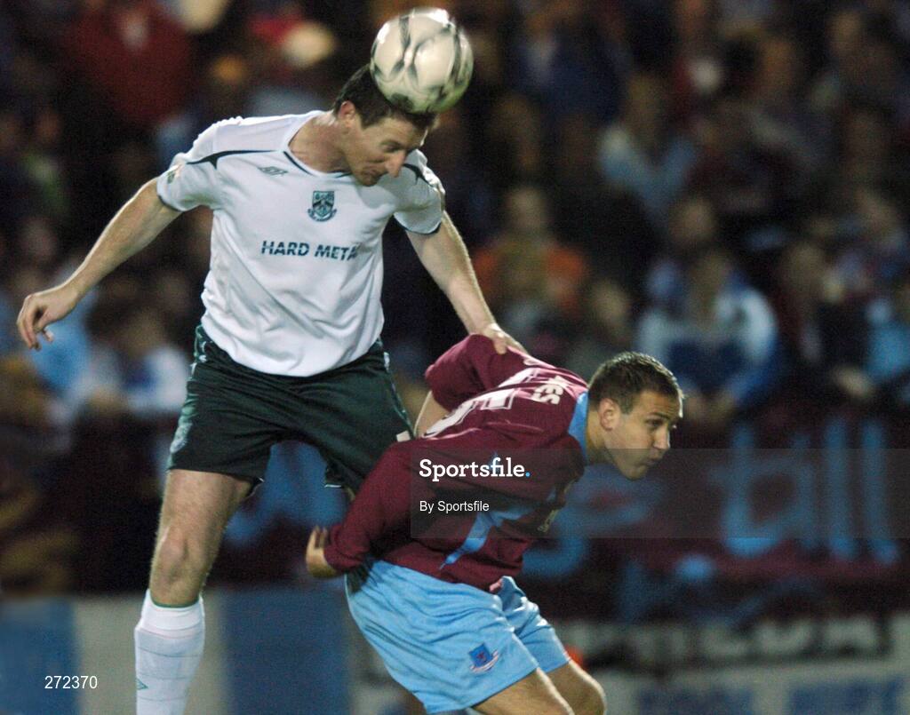 2 November 2007; Clive Delaney, Bray Wanderers, in action against Guy Bates, Drogheda United. eircom Premier League Division, Drogheda United v Bray Wanderers, United Park, Drogheda. Photo by Sportsfile
