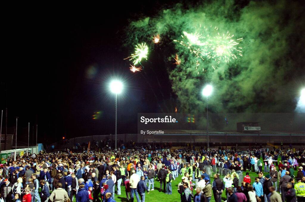 2 November 2007; The scene in United Park after Drogheda United won the eircom League trophy. eircom Premier League Division, Drogheda United v Bray Wanderers, United Park, Drogheda. Photo by Sportsfile