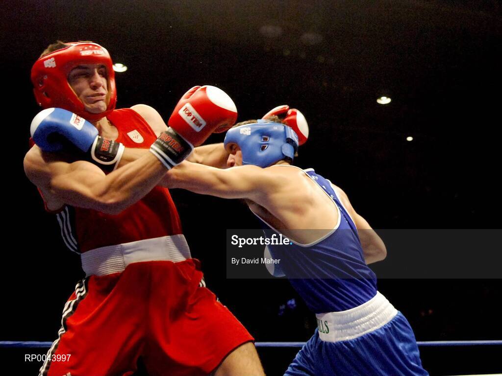 31 October 2007; Kenneth Egan, right, Dublin, Ireland, in action against Marijo Sivolija, Croatia. AIBA World Boxing Championships Chicago 2007, Light Heavy 81 kg, Kenneth Egan.v.Marijo Sivolija, University of Illinois, Chicago Pavilion, Chicago, USA. Picture credit: David Maher / SPORTSFILE