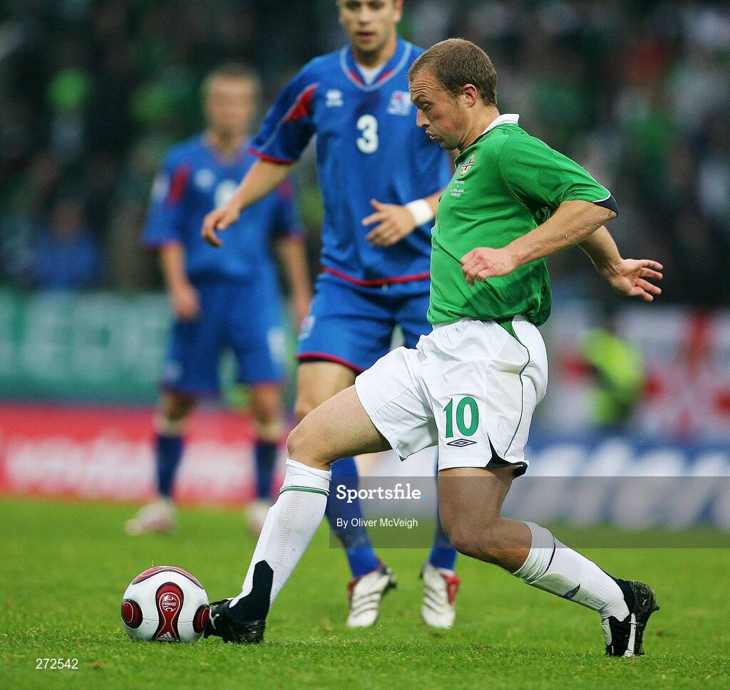 12 September 2007; Warren Feeney, Northern Ireland. 2008 European Championship Qualifier, Iceland v Northern Ireland, Laugardalsvollur Stadium, Reykjavik, Iceland. Picture credit; Oliver McVeigh / SPORTSFILE