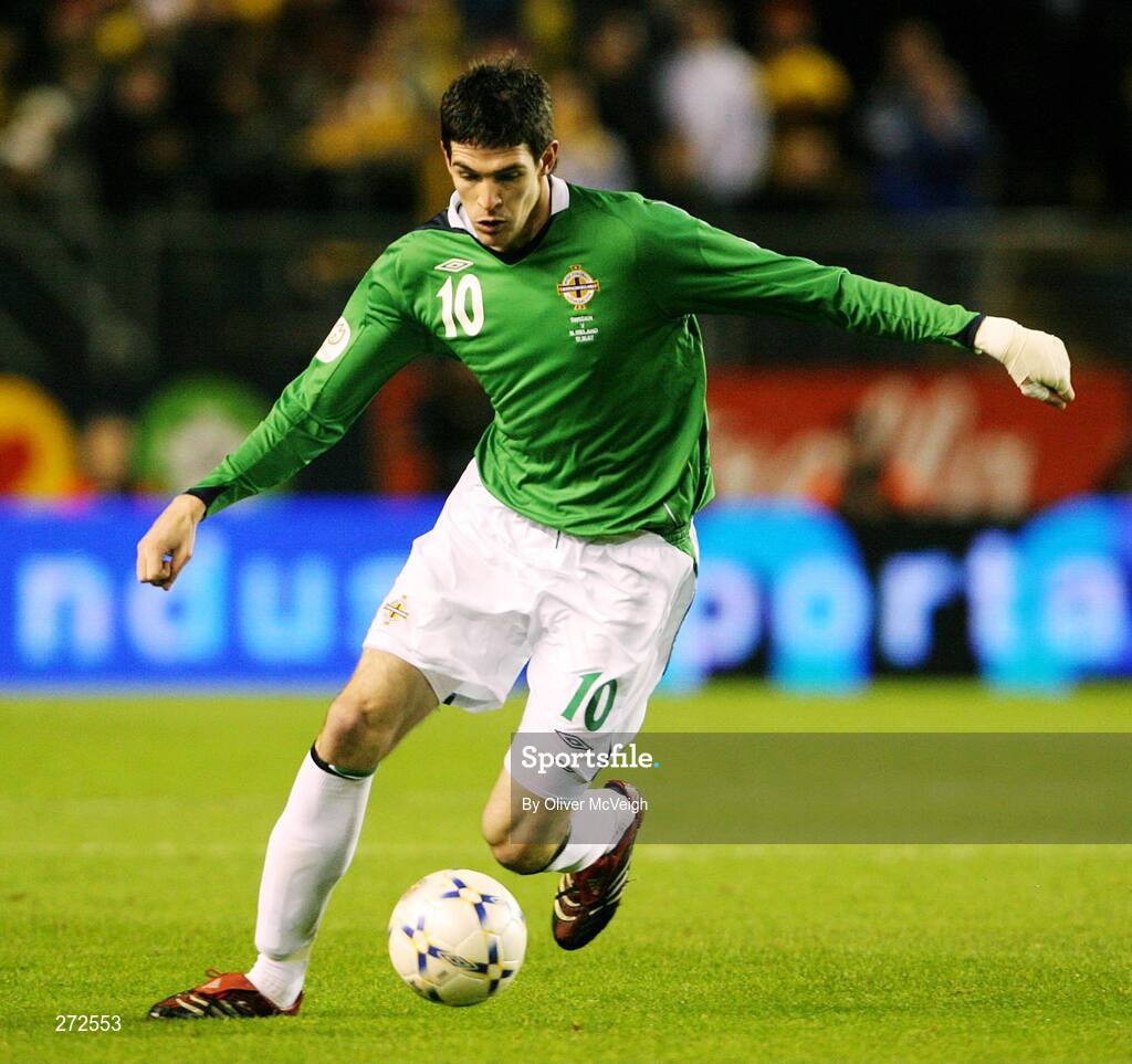 17 October 2007; Kyle Lafferty, Northern Ireland. 2008 European Championship Qualifier, Sweden v Northern Ireland, Rasunda Stadium, Solna, Stockholm, Sweden. Picture credit; Oliver McVeigh / SPORTSFILE