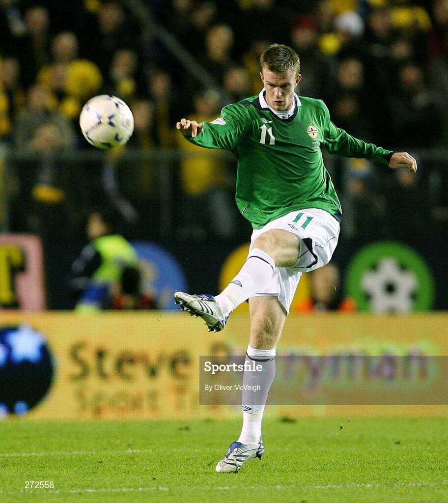 17 October 2007; Chris Brunt, Northern Ireland. 2008 European Championship Qualifier, Sweden v Northern Ireland, Rasunda Stadium, Solna, Stockholm, Sweden. Picture credit; Oliver McVeigh / SPORTSFILE