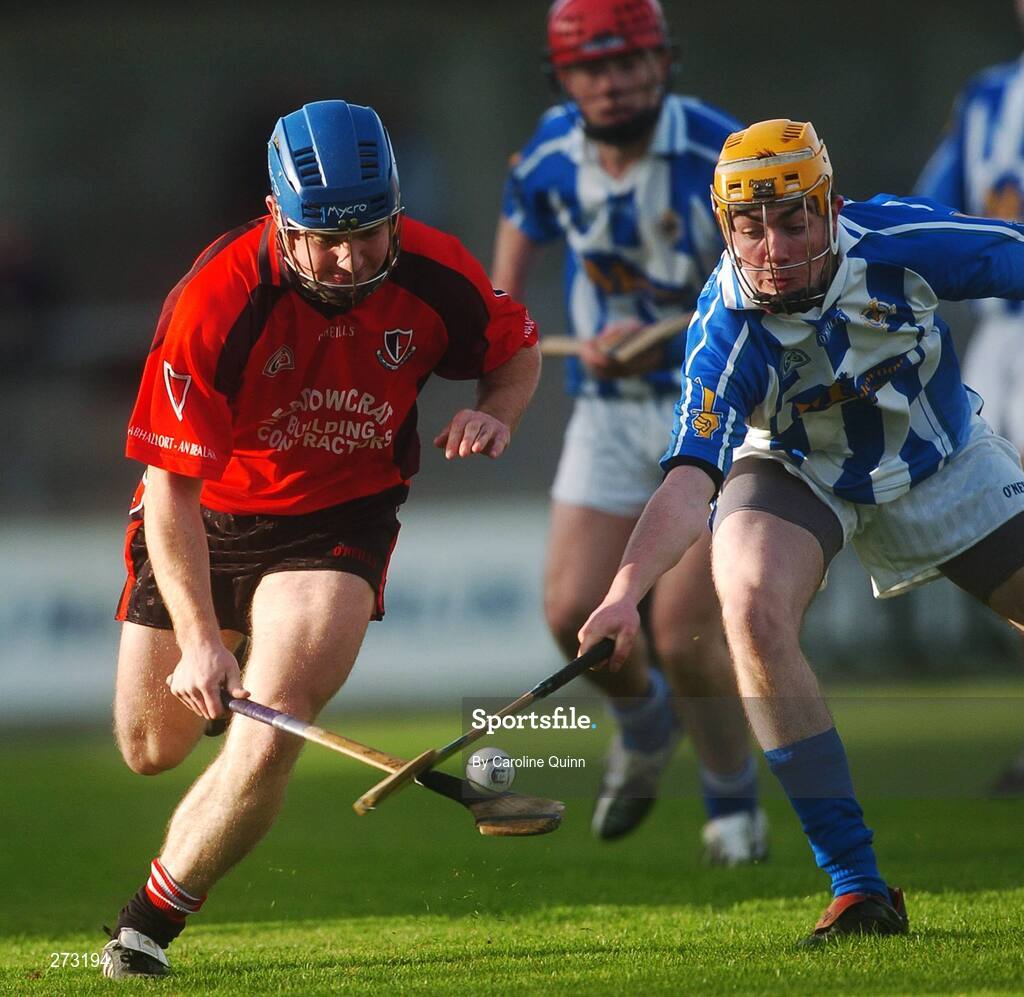 11 Novenber 2007; Simon Lambert, Ballyboden St Enda's, Dublin, in action against Andrew Kavanagh, Oulart-the-Ballagh, Wexford. AIB Leinster Club Senior Hurling Championship Quarter-Final, Ballyboden St Enda's, Dublin v Oulart-the-Ballagh, Wexford, Parnell Park, Dublin. Picture credit: Caroline Quinn / SPORTSFILE