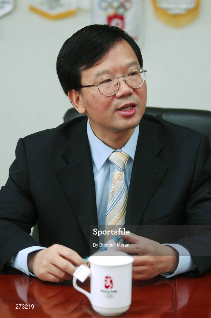 12 November 2007; Mr. Sun Weide, Deputy Director, Media and Communications Department, Beijing Organising Committee for the Games of the XXIX Olympiad speaking to Irish journalists during preparations in Beijing ahead of the 2008 Summer Olympic Games. The 2008 Summer Olympics, officially known as the Games of the XXIX Olympiad, will be take place from the 8th August 2008 to 24th August 2008, at the Beijing National Stadium in Beijing, China. Beijing, China. Picture credit: Brendan Moran / SPORTSFILE *** Local Caption ***