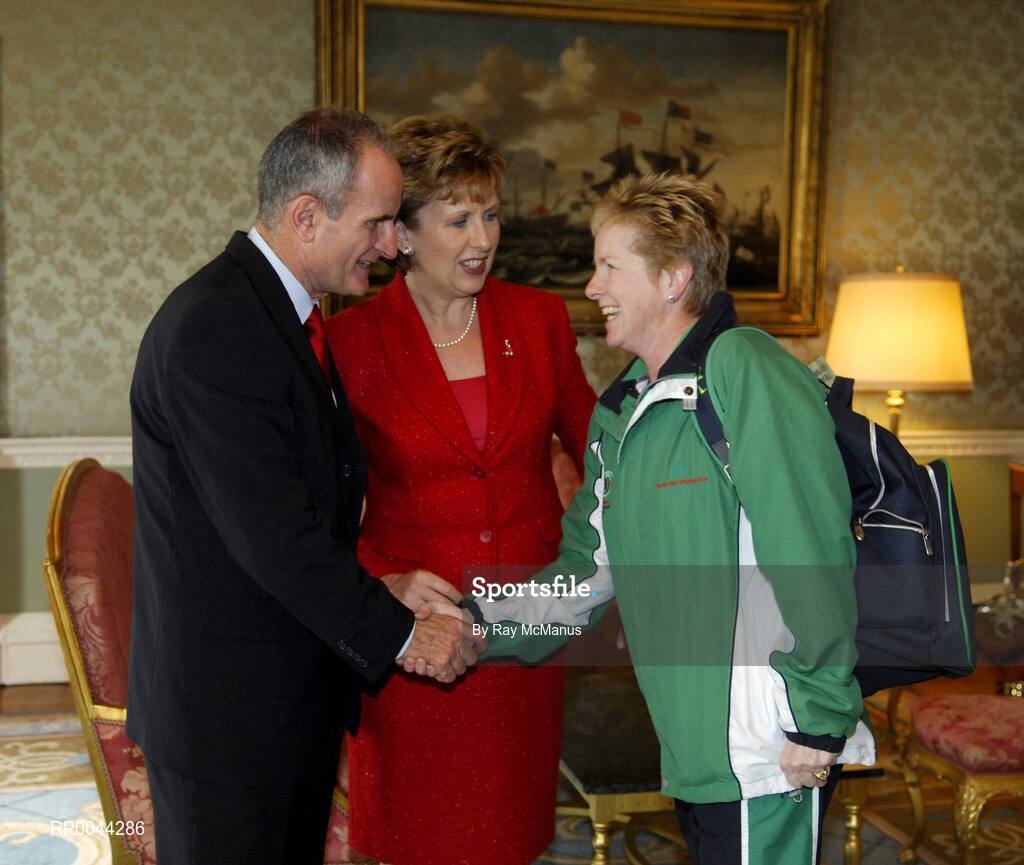 8 November 2007; Team Ireland coach Hazel Coates, from Newtownards, Co. Antrim, who attended a reception in Aras an Uachtarain hosted by President Mary McAleese and Dr. Martin McAleese, to celebrate their triumphs at the 2007 Special Olympics World Summer Games, held recently in Shanghai, China. Aras an Uachtarain, Phoenix Park, Dublin. Picture credit: Ray McManus / SPORTSFILE