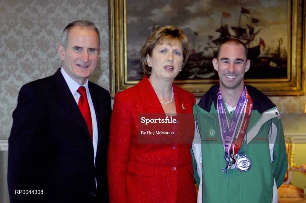 8 November 2007; Stephen Field, from Tramore Road, Co. Cork, a TEAM Ireland member, who attended a reception in Aras an Uachtarain hosted by President Mary McAleese and Dr. Martin McAleese, to celebrate their triumphs at the 2007 Special Olympics World Summer Games, held recently in Shanghai, China. Aras an Uachtarain, Phoenix Park, Dublin. Picture credit: Ray McManus / SPORTSFILE