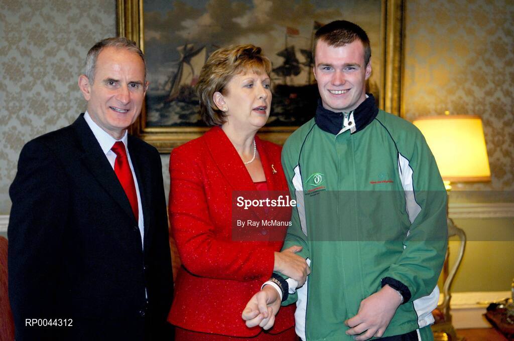 8 November 2007; Christopher O'Donnell, from Letterkenny, Co. Donegal, a TEAM Ireland member, who attended a reception in Aras an Uachtarain hosted by President Mary McAleese and Dr. Martin McAleese, to celebrate their triumphs at the 2007 Special Olympics World Summer Games, held recently in Shanghai, China. Aras an Uachtarain, Phoenix Park, Dublin. Picture credit: Ray McManus / SPORTSFILE