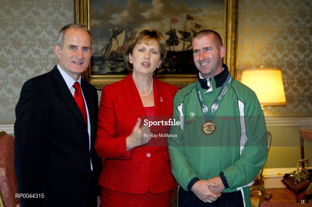 8 November 2007; Adrian Clarke, from Manor Cunnigham, Co. Donegal, a TEAM Ireland member, who attended a reception in Aras an Uachtarain hosted by President Mary McAleese and Dr. Martin McAleese, to celebrate their triumphs at the 2007 Special Olympics World Summer Games, held recently in Shanghai, China. Aras an Uachtarain, Phoenix Park, Dublin. Picture credit: Ray McManus / SPORTSFILE