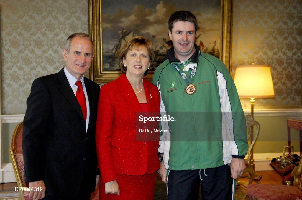 8 November 2007; William Casserly, from Rahoon, Co. Galway, a TEAM Ireland member, who attended a reception in Aras an Uachtarain hosted by President Mary McAleese and Dr. Martin McAleese, to celebrate their triumphs at the 2007 Special Olympics World Summer Games, held recently in Shanghai, China. Aras an Uachtarain, Phoenix Park, Dublin. Picture credit: Ray McManus / SPORTSFILE