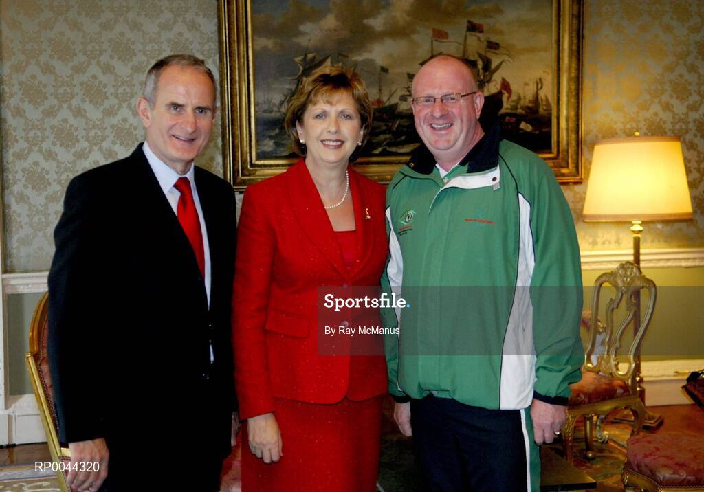 8 November 2007; TEAM Ireland coach David Harris, from Ballinasloe, Co. Galway, who attended a reception in Aras an Uachtarain hosted by President Mary McAleese and Dr. Martin McAleese, to celebrate their triumphs at the 2007 Special Olympics World Summer Games, held recently in Shanghai, China. Aras an Uachtarain, Phoenix Park, Dublin. Picture credit: Ray McManus / SPORTSFILE
