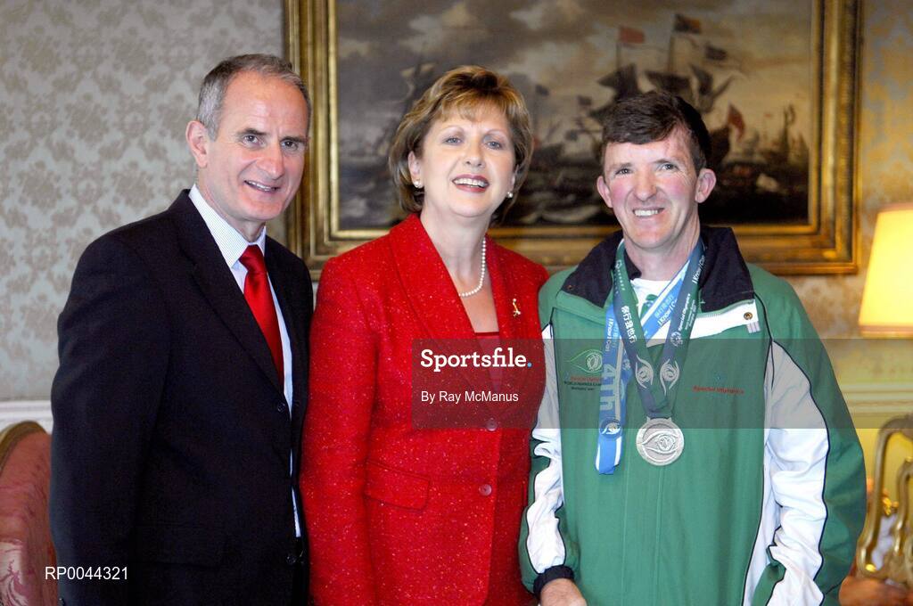 8 November 2007; Kevin Hardiman, from Loughrea, Co. Galway, a TEAM Ireland member, who attended a reception in Aras an Uachtarain hosted by President Mary McAleese and Dr. Martin McAleese, to celebrate their triumphs at the 2007 Special Olympics World Summer Games, held recently in Shanghai, China. Aras an Uachtarain, Phoenix Park, Dublin. Picture credit: Ray McManus / SPORTSFILE