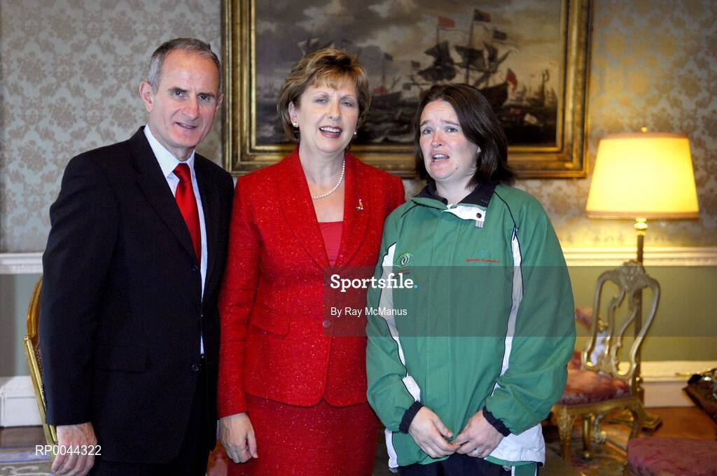 8 November 2007; Jakki Moran, from Claregalway, Co. Galway, who attended a reception in Aras an Uachtarain hosted by President Mary McAleese and Dr. Martin McAleese, to celebrate their triumphs at the 2007 Special Olympics World Summer Games, held recently in Shanghai, China. Aras an Uachtarain, Phoenix Park, Dublin. Picture credit: Ray McManus / SPORTSFILE