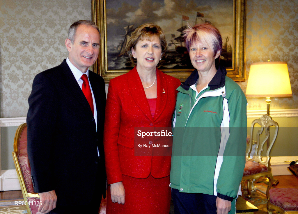 8 November 2007; TEAM Ireland coach Liz O'Neill, from Danesfort, Co. Kilkenny, who attended a reception in Aras an Uachtarain hosted by President Mary McAleese and Dr. Martin McAleese, to celebrate their triumphs at the 2007 Special Olympics World Summer Games, held recently in Shanghai, China. Aras an Uachtarain, Phoenix Park, Dublin. Picture credit: Ray McManus / SPORTSFILE