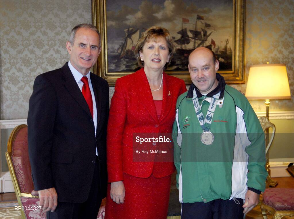 8 November 2007; Fintan Broaders, from Wexford, a TEAM Ireland member, who attended a reception in Aras an Uachtarain hosted by President Mary McAleese and Dr. Martin McAleese, to celebrate their triumphs at the 2007 Special Olympics World Summer Games, held recently in Shanghai, China. Aras an Uachtarain, Phoenix Park, Dublin. Picture credit: Ray McManus / SPORTSFILE