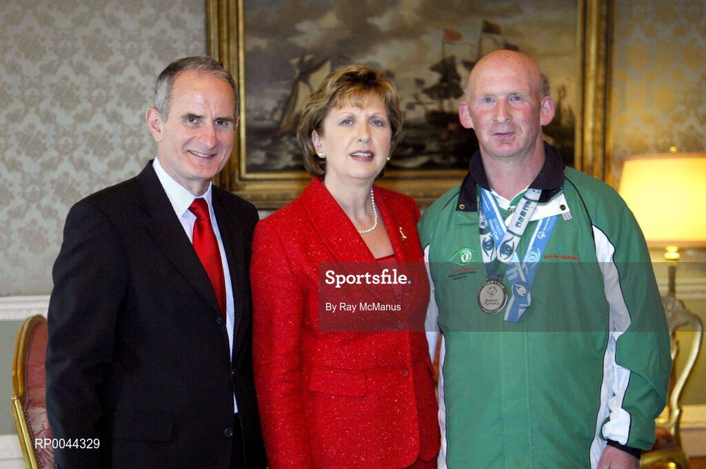 8 November 2007; Patrick Hickey, from Enniscorthy, Co. Wexford, a TEAM Ireland member, who attended a reception in Aras an Uachtarain hosted by President Mary McAleese and Dr. Martin McAleese, to celebrate their triumphs at the 2007 Special Olympics World Summer Games, held recently in Shanghai, China. Aras an Uachtarain, Phoenix Park, Dublin. Picture credit: Ray McManus / SPORTSFILE